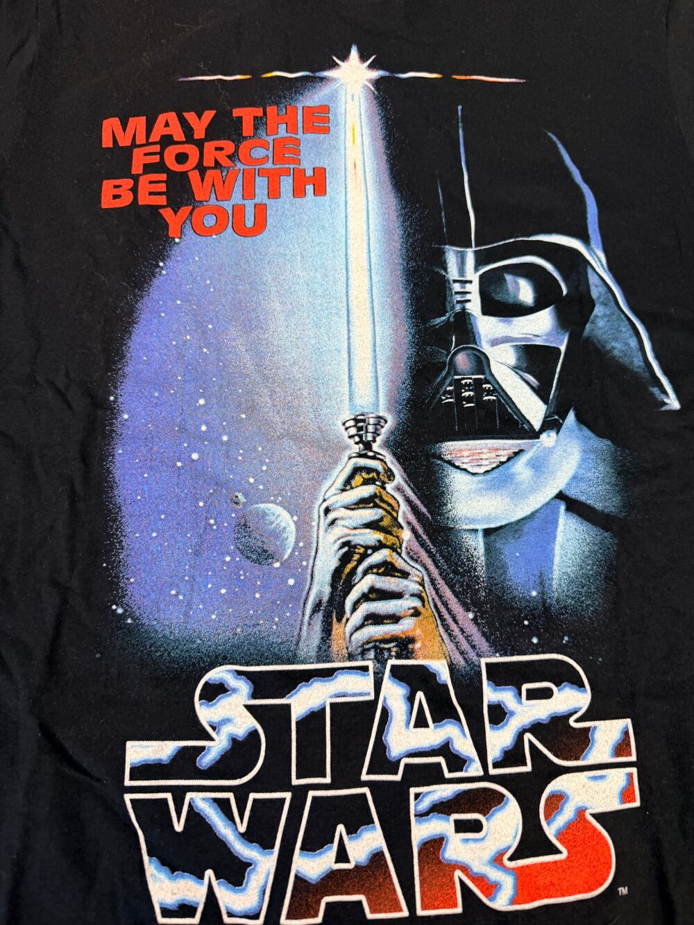 Star Wars Darth Vader May The Force Be With You Graphic Tee Black Size S